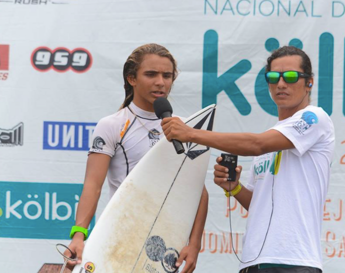 Bomber at the 2015 Finals of the Circuito Nacional de Surfing in Playa Hermosa, Costa Rica