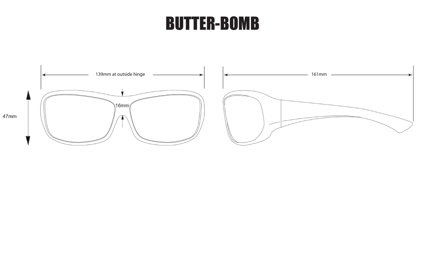 BUTTER Safety - Light Blue - Safety Glasses - Bomber Eyewear - BT107