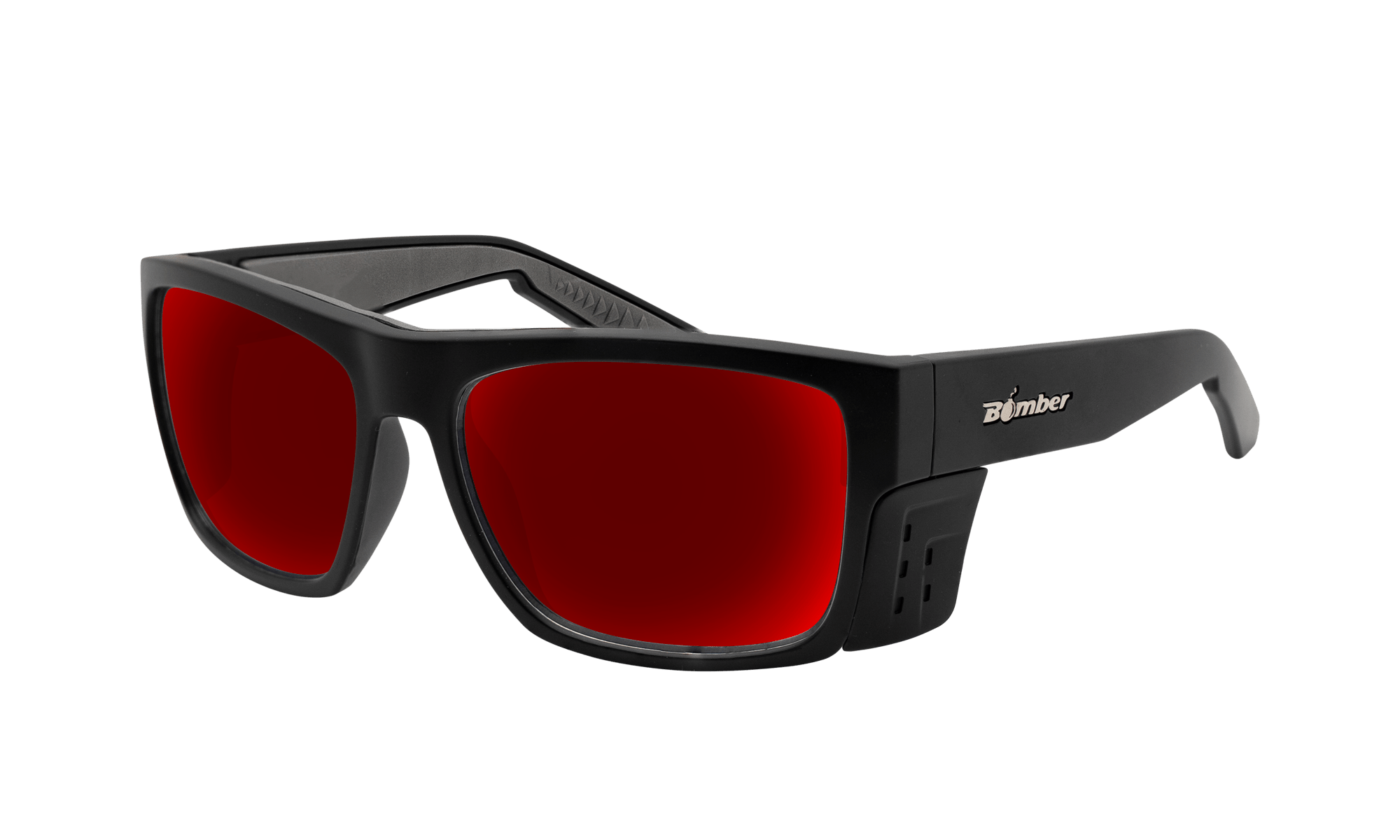 ABOM ONE ゴーグル SUNRISE RED MIRROR ケース付き Black Glasses with Red Safety Lenses | Bomber Eyewear