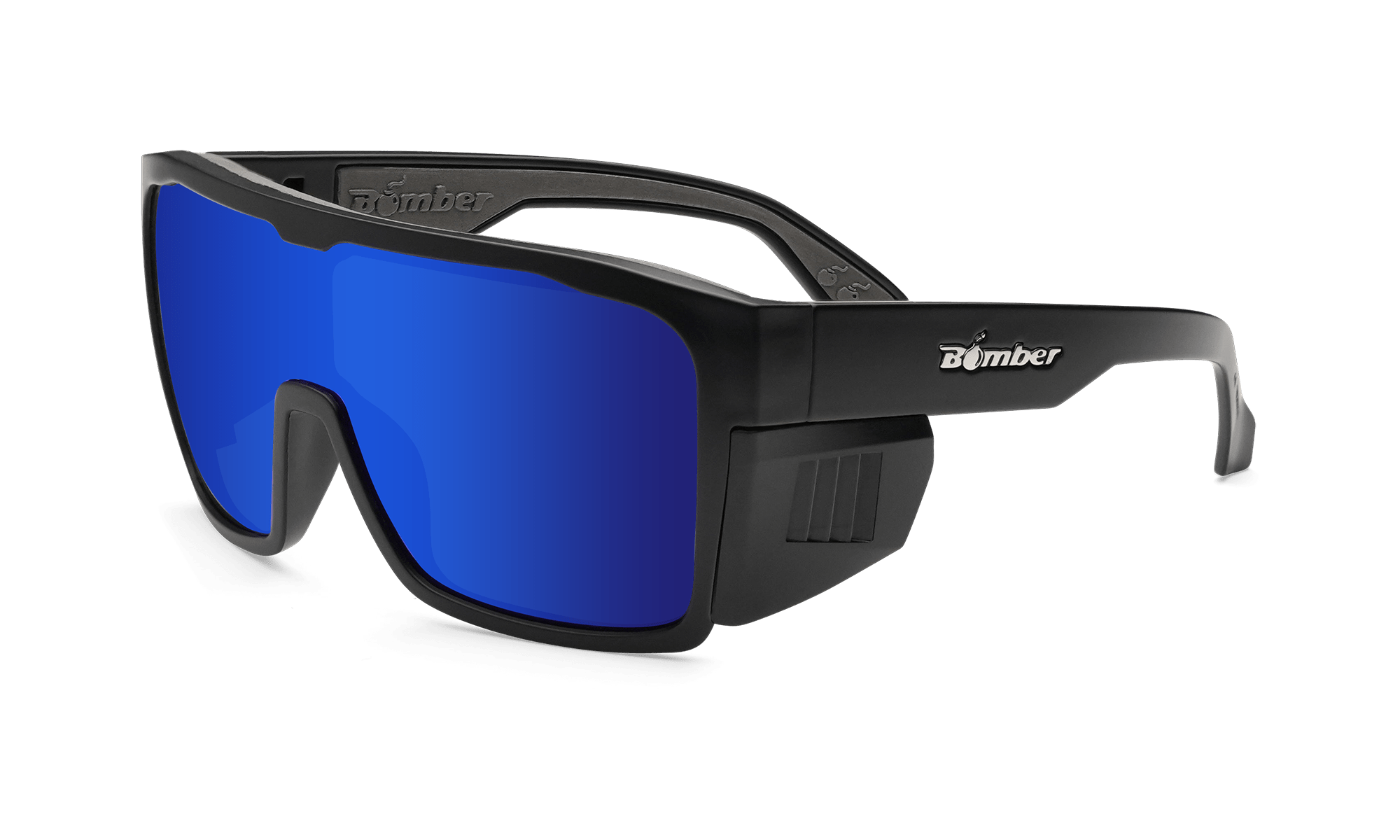 FUZZ Bomb Safety - Blue Mirror – Bomber Eyewear