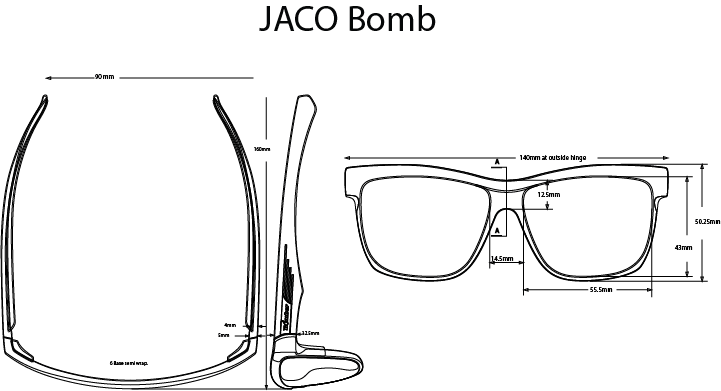JACO - Polarized Revo Pink Mirror Crystal - Sunglasses - Bomber Eyewear - JA114PM