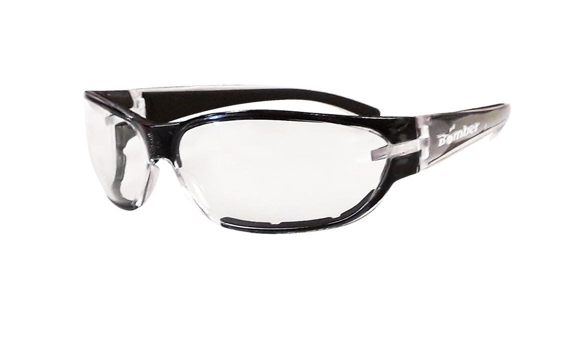 Bomber Clear Spoggle Safety Glasses with Foam Lining
