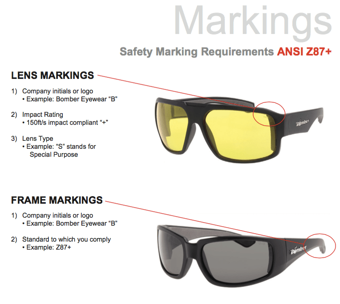 Safety Marking Requirements - Bomber Eyewear