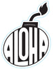 Decal Aloha Bomb Black and White Sticker