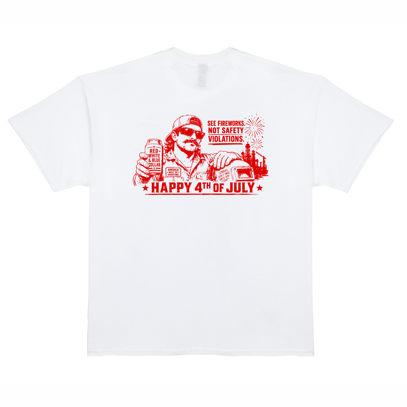 4th of July White T-Shirt