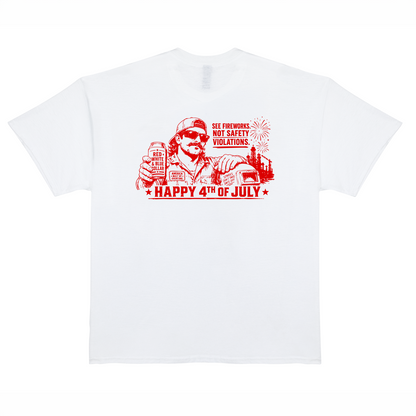 4th of July White T-Shirt
