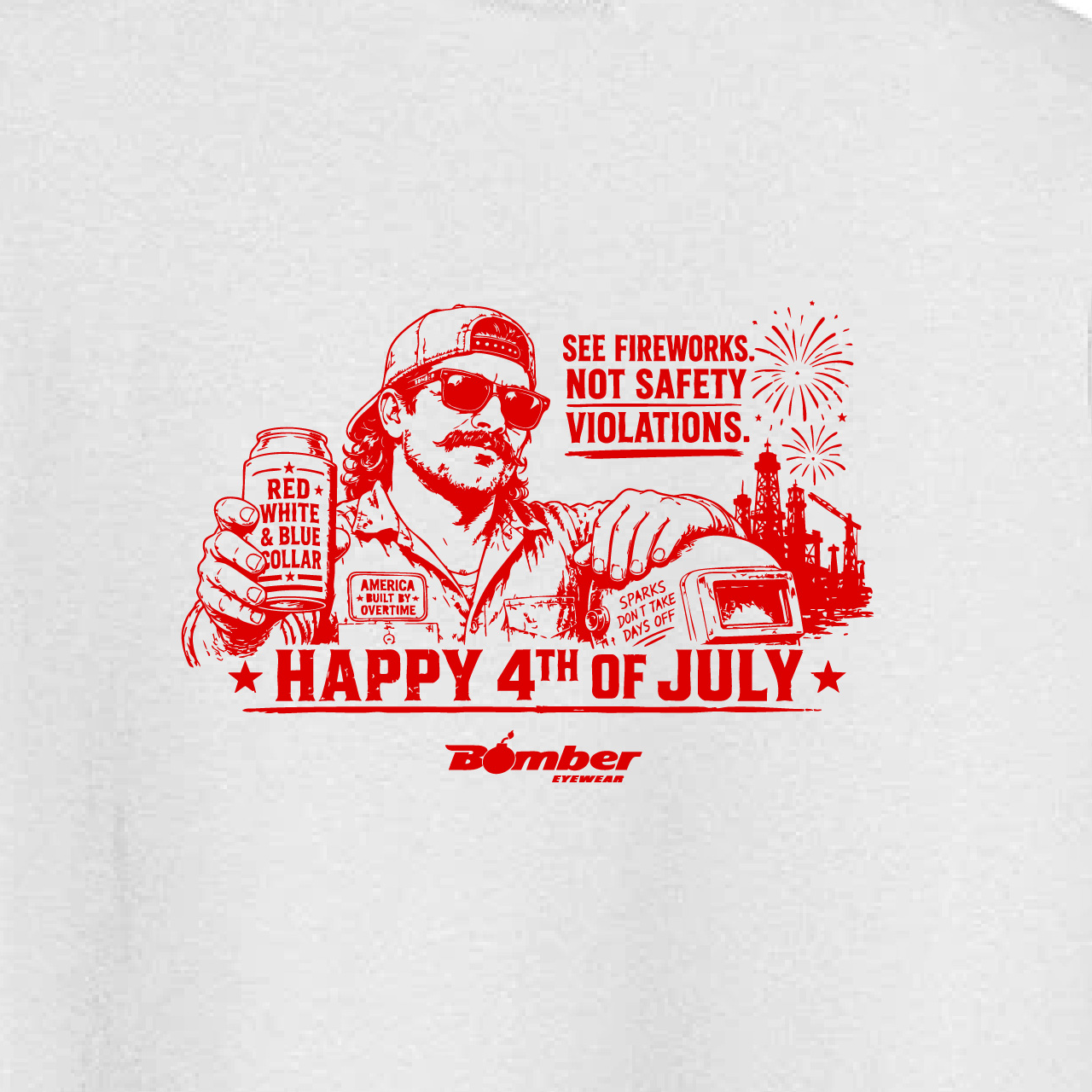 4th of July White T-Shirt
