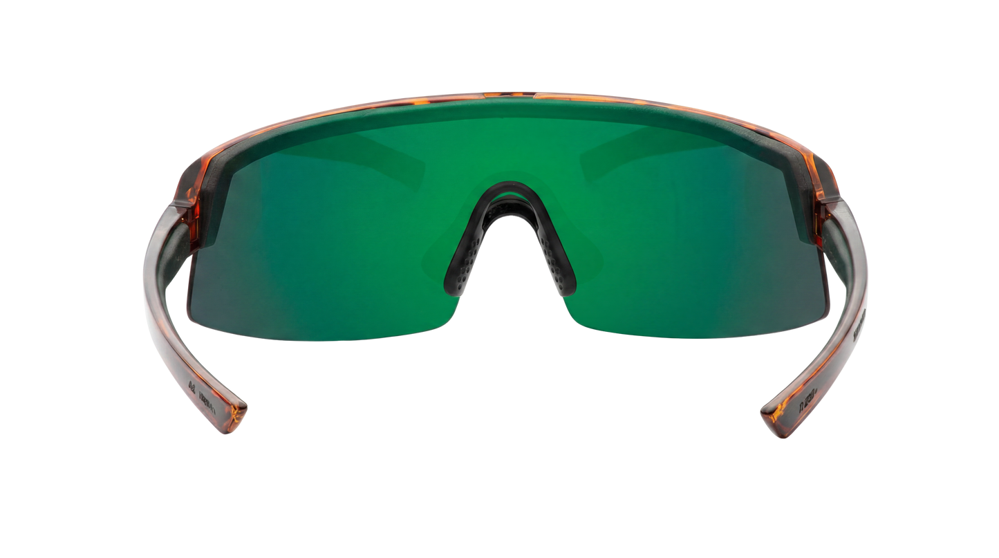 BOMB RIPPA Safety - Polarized Tortoise GREEN MIRROR