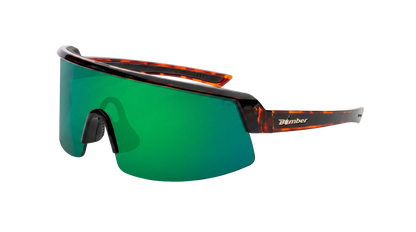 BOMB RIPPA Safety - Polarized Tortoise GREEN MIRROR