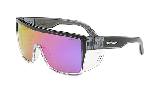 Oversized Pink Mirror Lens Sunglasses with Flat Top