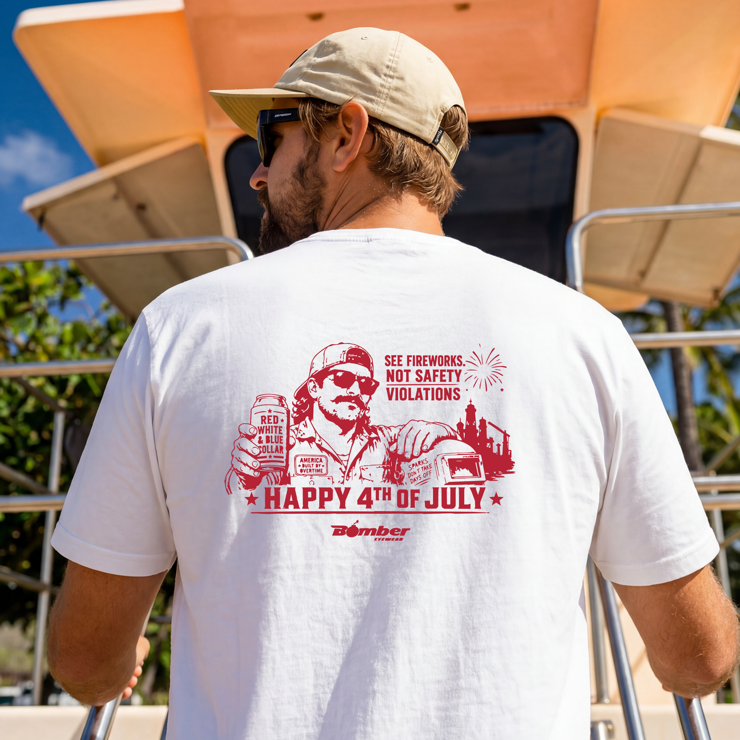 4th of July White T-Shirt