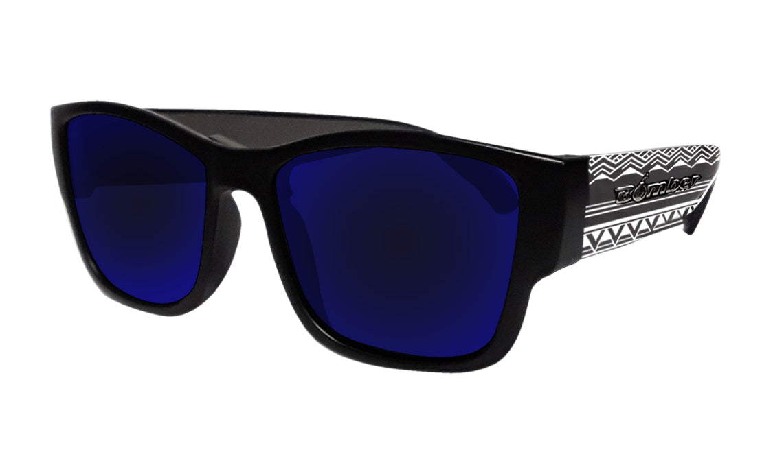 Bomber Gomer Bomb Floating Eyewear (Matte Black w/Blue Mirror Lens)