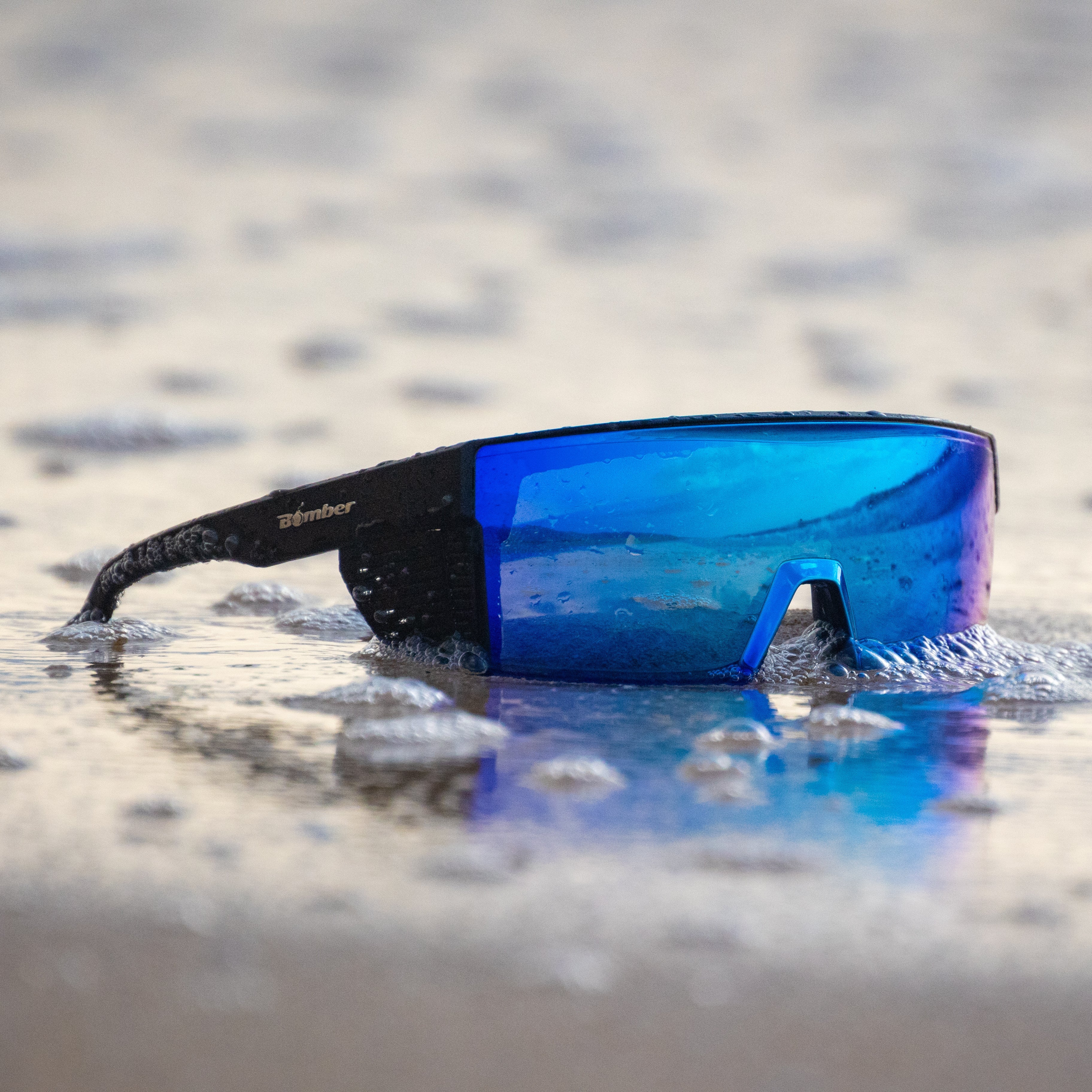 JOHNNY Safety - Ice Blue Mirror – Bomber Eyewear JOHNNY Safety - Ice Blue Mirror – Bomber Eyewear