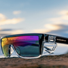 BUZZ Bomb Safety - Polarized Sunset Revo Pink Mirror Crystal