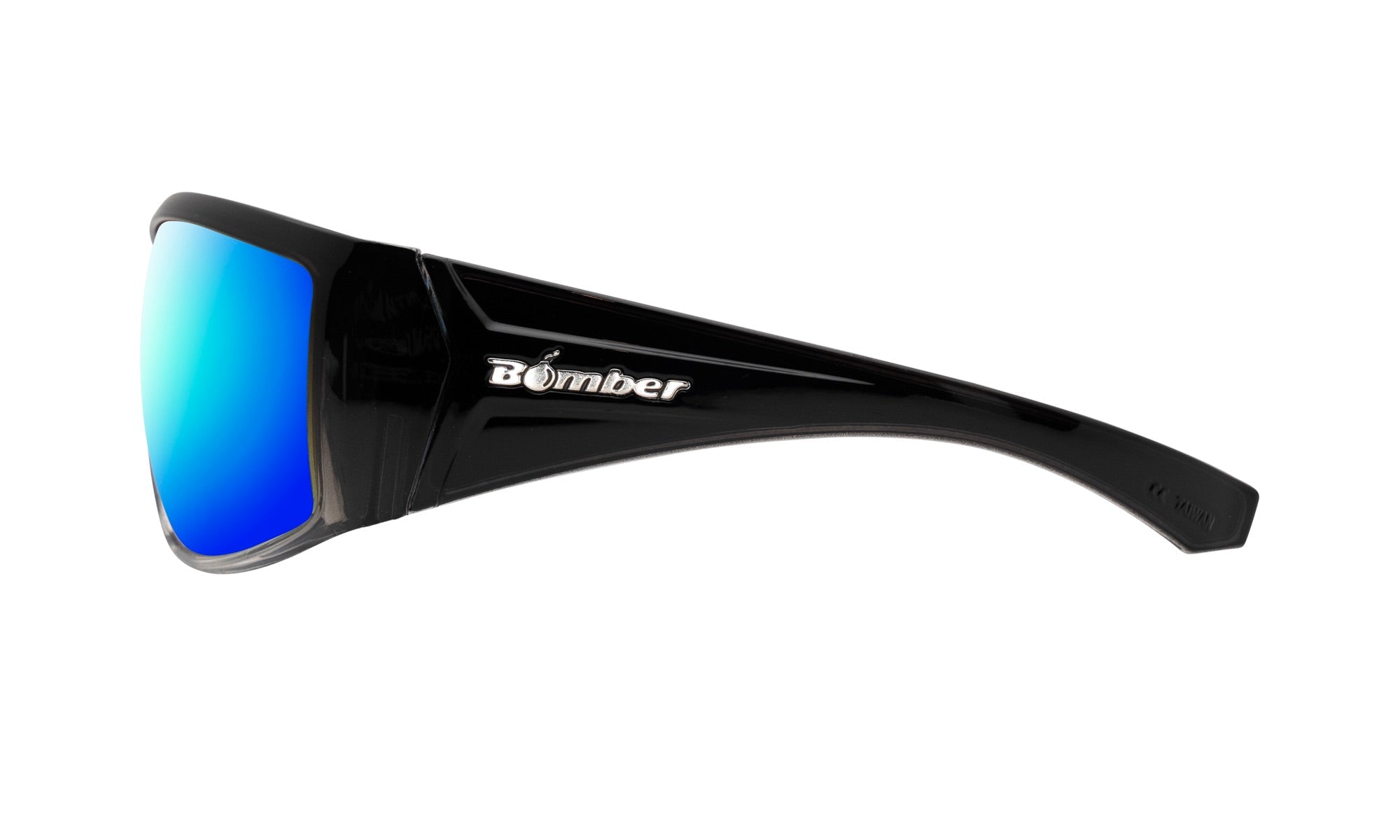 Wide-Width Blue Mirrored Safety Glasses | Bomber Eyewear