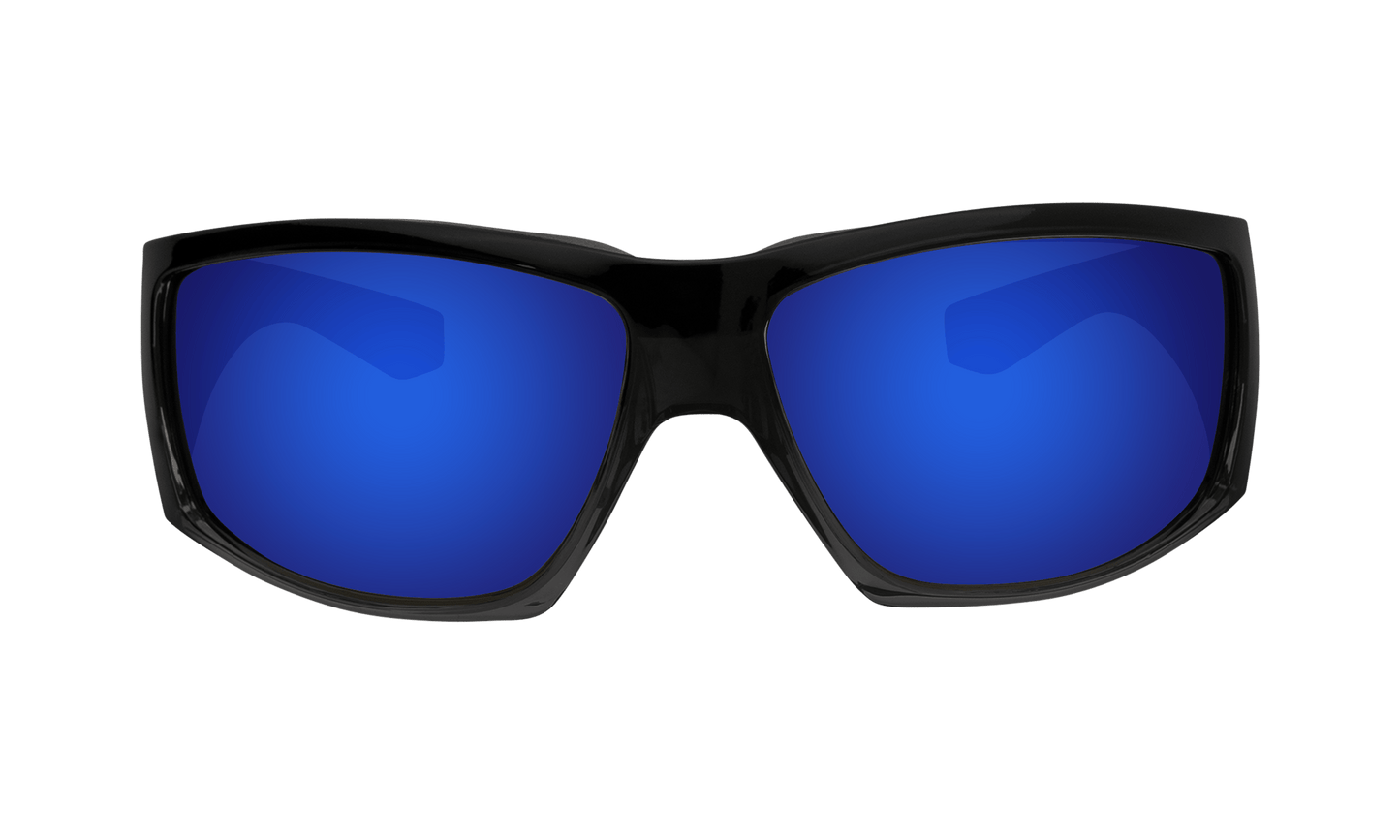 AHI Safety - Polarized Blue Mirror - Safety Glasses - Bomber Eyewear - AH111BM