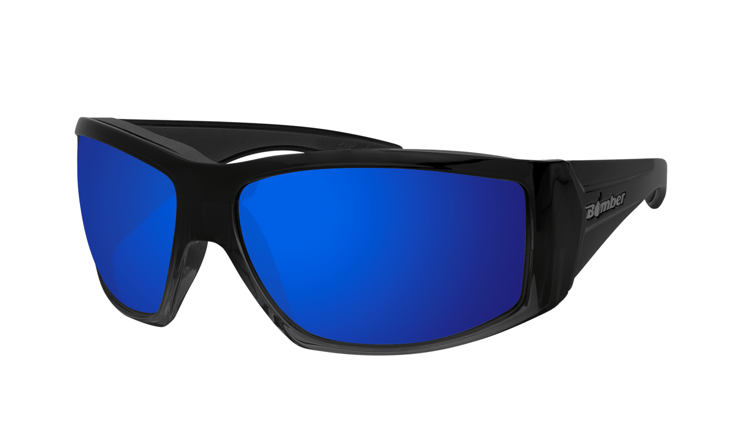 AHI Safety - Polarized Blue Mirror - Safety Glasses - Bomber Eyewear - AH111BM