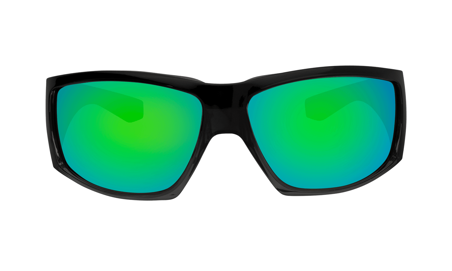 AHI Safety - Polarized Green Mirror - Safety Glasses - Bomber Eyewear - AH111GM