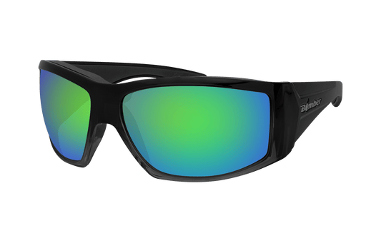 AHI Safety - Polarized Green Mirror - Safety Glasses - Bomber Eyewear - AH111GM