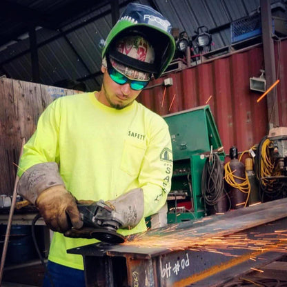 AHI Safety - Polarized Green Mirror - Safety Glasses - Bomber Eyewear - AH111GM