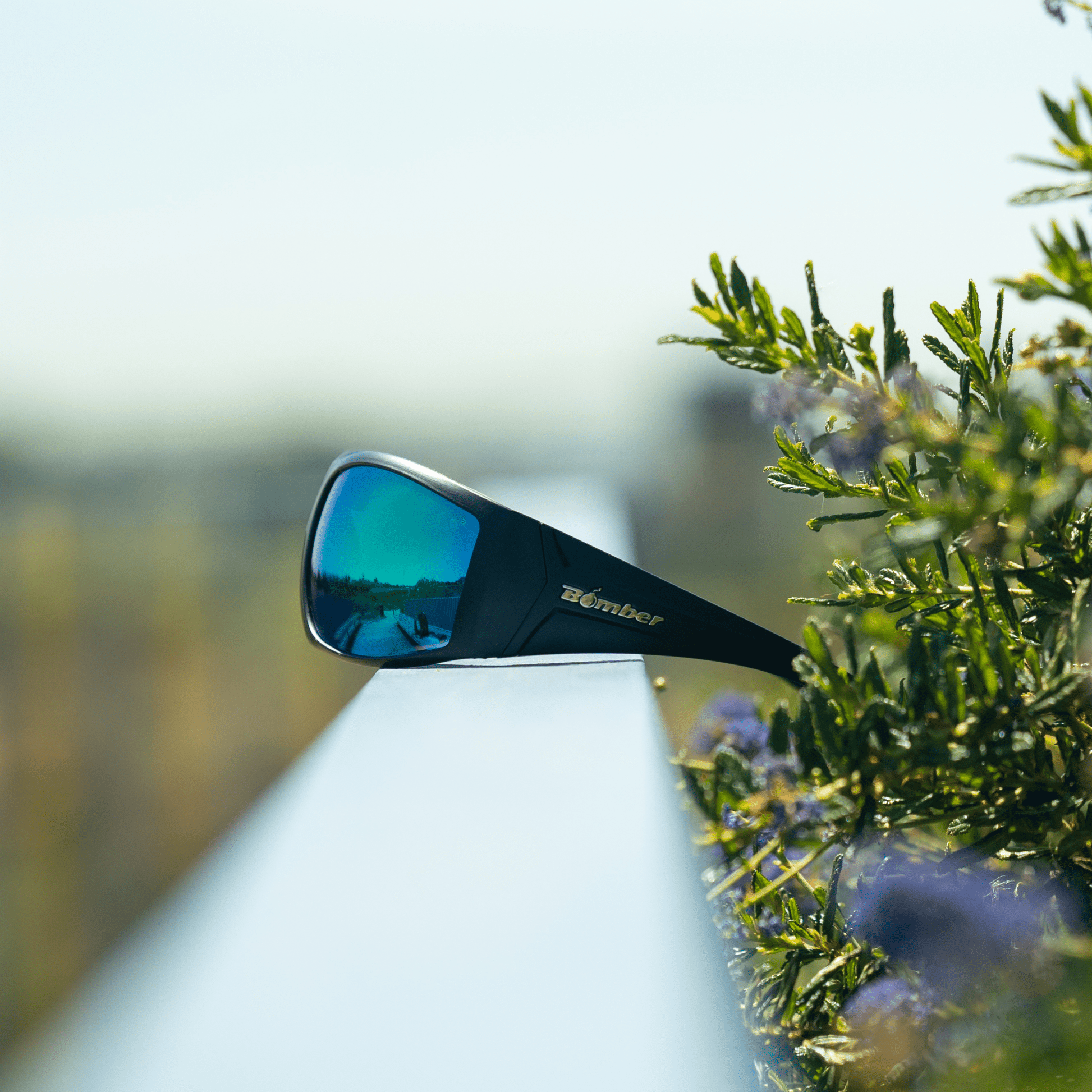 AHI Safety - Polarized Green Mirror - Safety Glasses - Bomber Eyewear - AH111GM