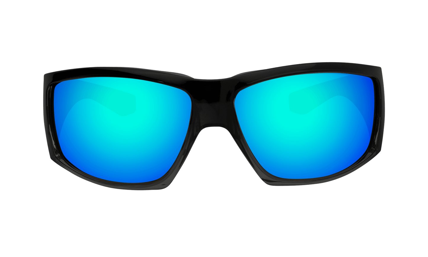 AHI Safety - Polarized Ice Blue Mirror - Safety Glasses - Bomber Eyewear - AH111ICE