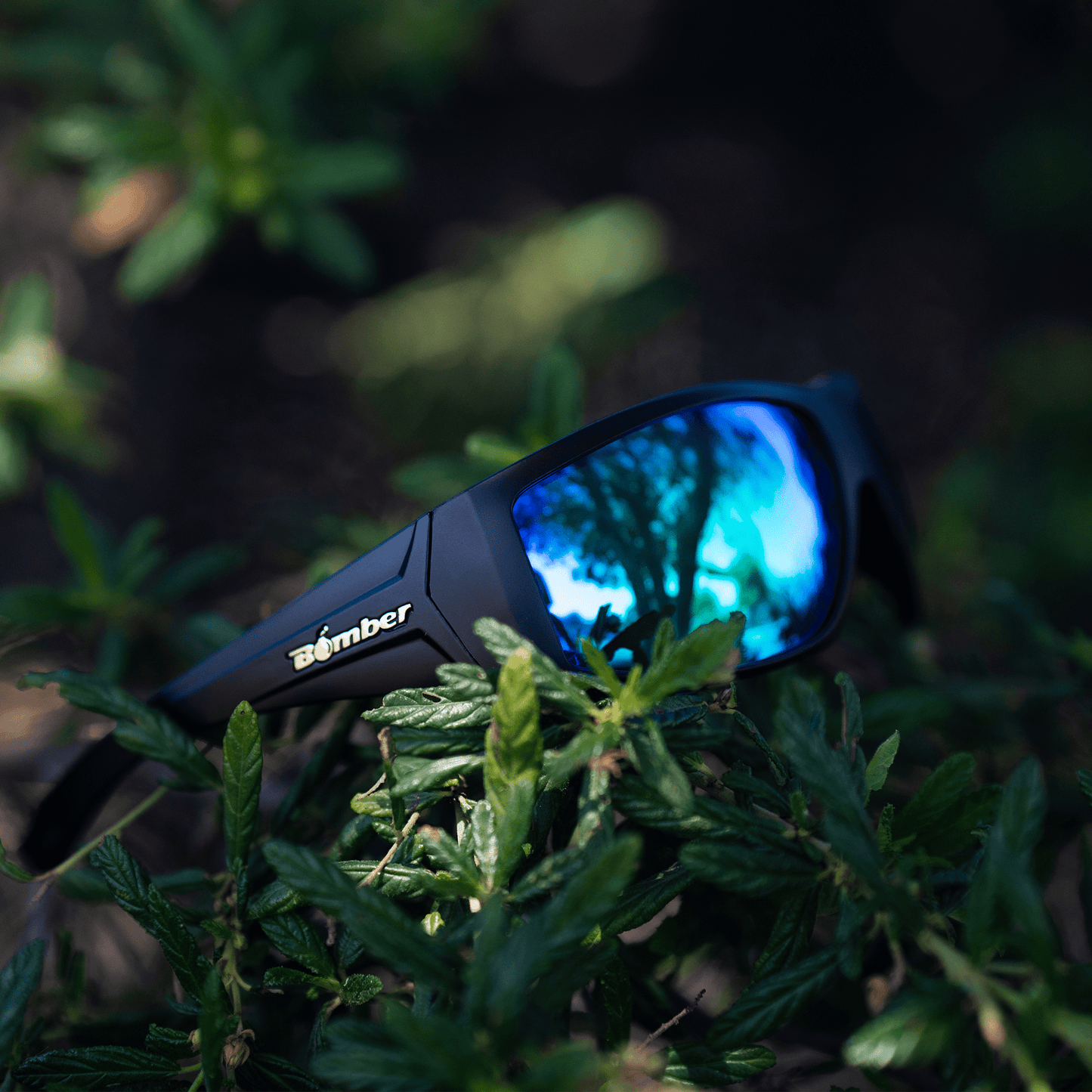 AHI Safety - Polarized Ice Blue Mirror - Safety Glasses - Bomber Eyewear - AH111ICE