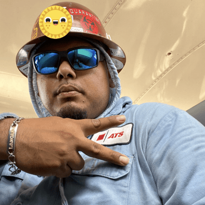 AHI Safety - Polarized Ice Blue Mirror - Safety Glasses - Bomber Eyewear - AH111ICE