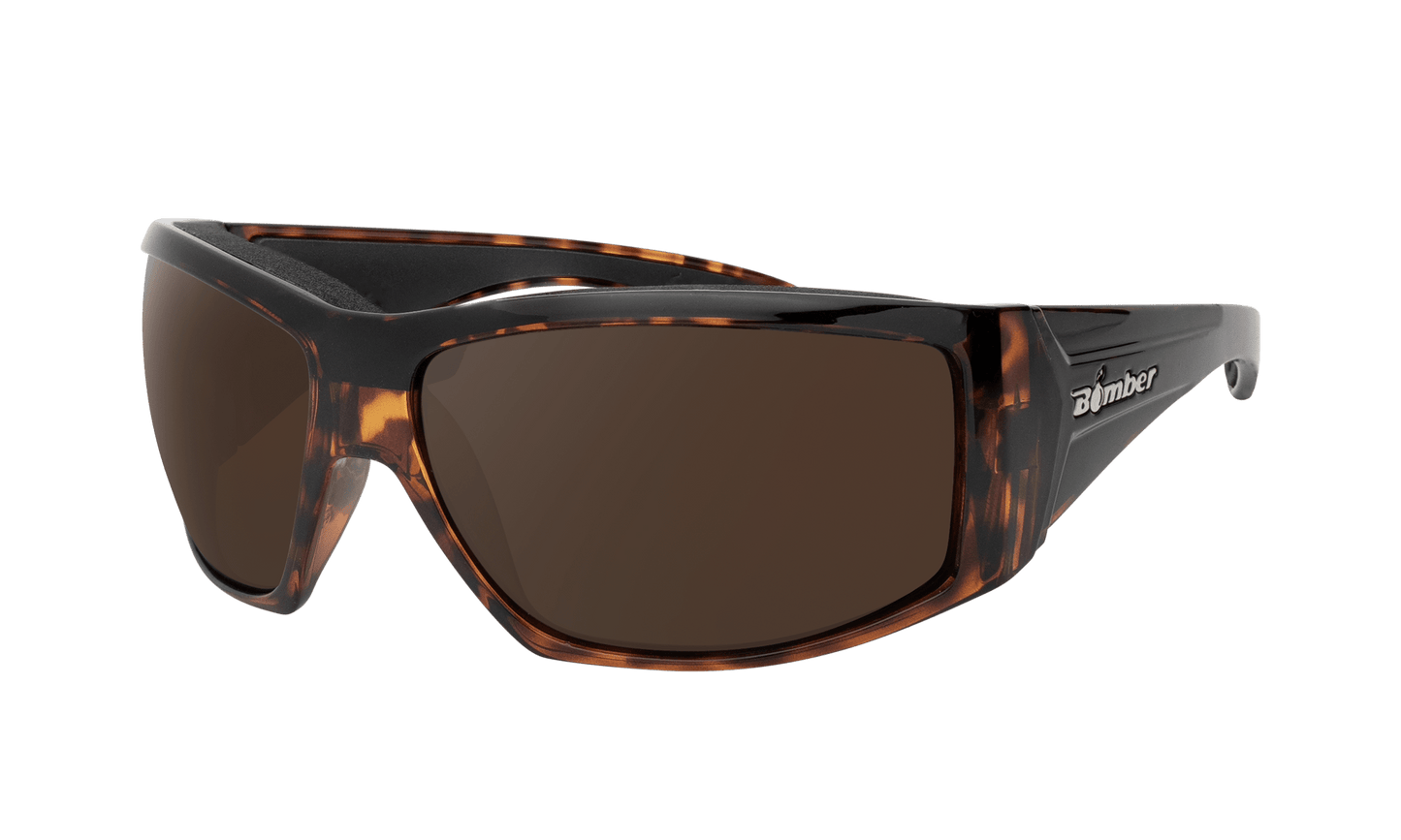 AHI Safety - Polarized Tortoise - Safety Glasses - Bomber Eyewear - AH112