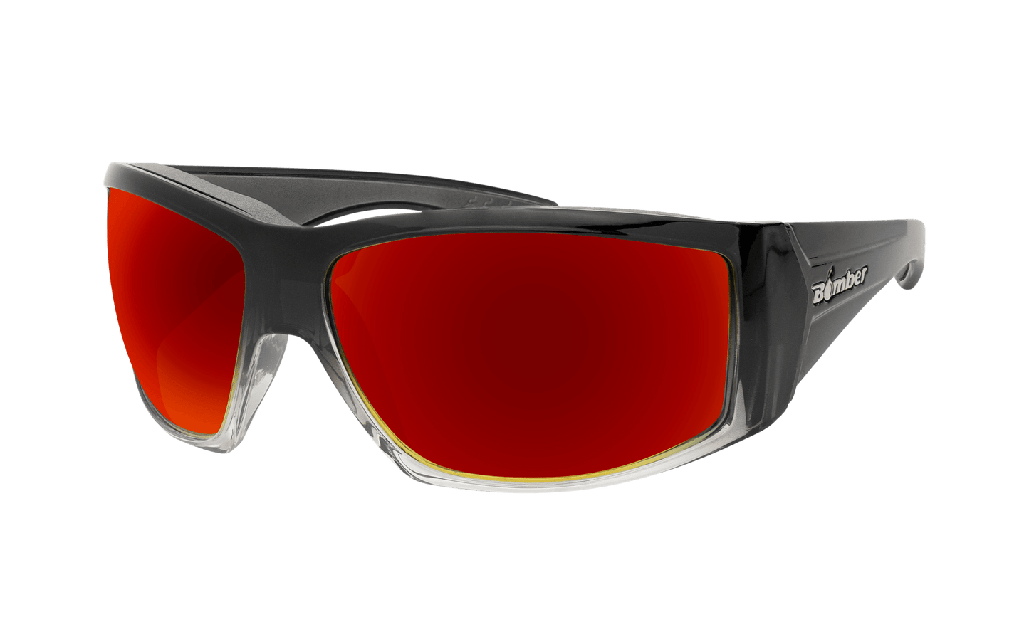 AHI Safety - Red Mirror Crystal - Safety Glasses - Bomber Eyewear - AH104RM