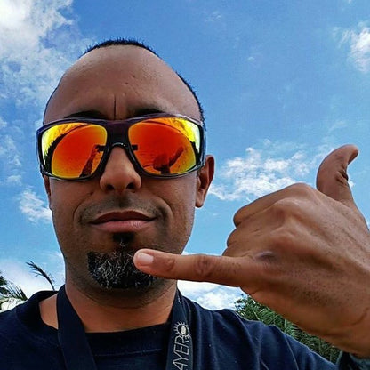 AHI Safety - Red Mirror Crystal - Safety Glasses - Bomber Eyewear - AH104RM