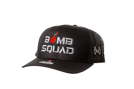 BLACK TRUCKER WITH BOMB SQUAD LOGO - Bomber Eyewear - 