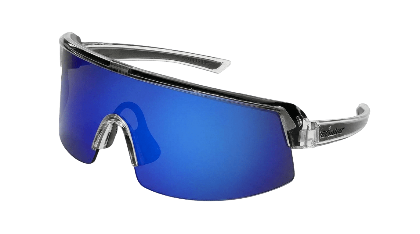 BOMB RIPPA Safety - Blue Mirror Crystal - Safety Glasses - Bomber Eyewear - BRP104BM