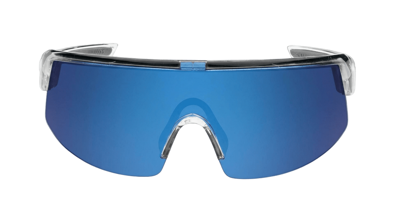 BOMB RIPPA Safety - Blue Mirror Crystal - Safety Glasses - Bomber Eyewear - BRP104BM