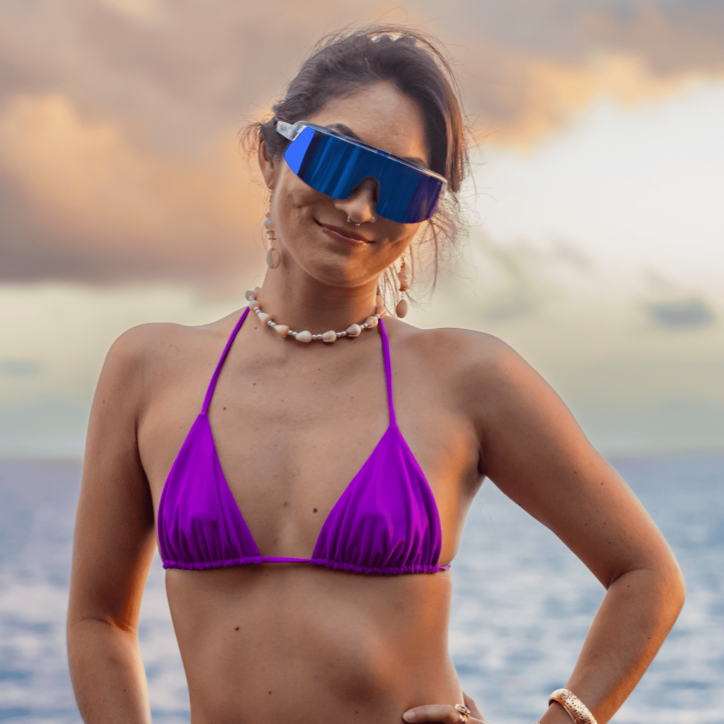 BOMB RIPPA Safety - Blue Mirror Crystal - Safety Glasses - Bomber Eyewear - BRP104BM