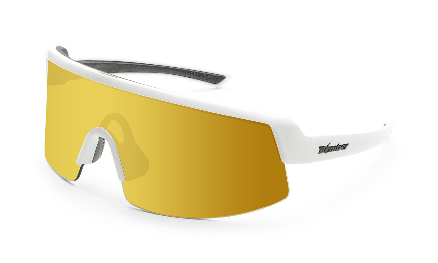 BOMB RIPPA Safety - Gold Mirror White - Safety Glasses - Bomber Eyewear - BRP105GLD