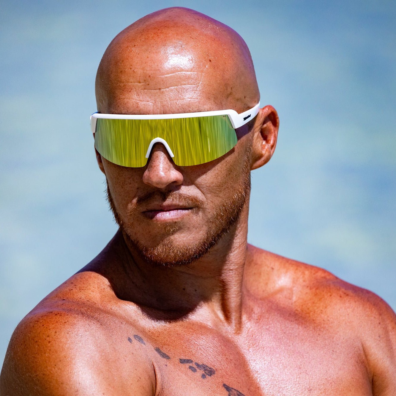 BOMB RIPPA Safety - Gold Mirror White - Safety Glasses - Bomber Eyewear - BRP105GLD