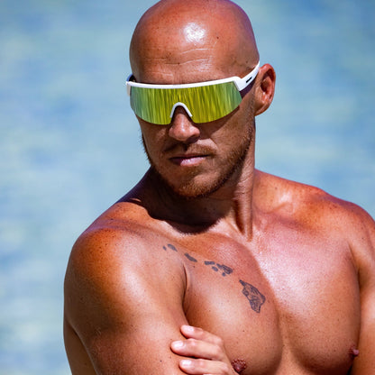 BOMB RIPPA Safety - Gold Mirror White - Safety Glasses - Bomber Eyewear - BRP105GLD