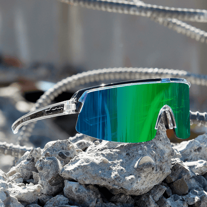 BOMB RIPPA Safety - Green Mirror Crystal - Safety Glasses - Bomber Eyewear - BRP104GM