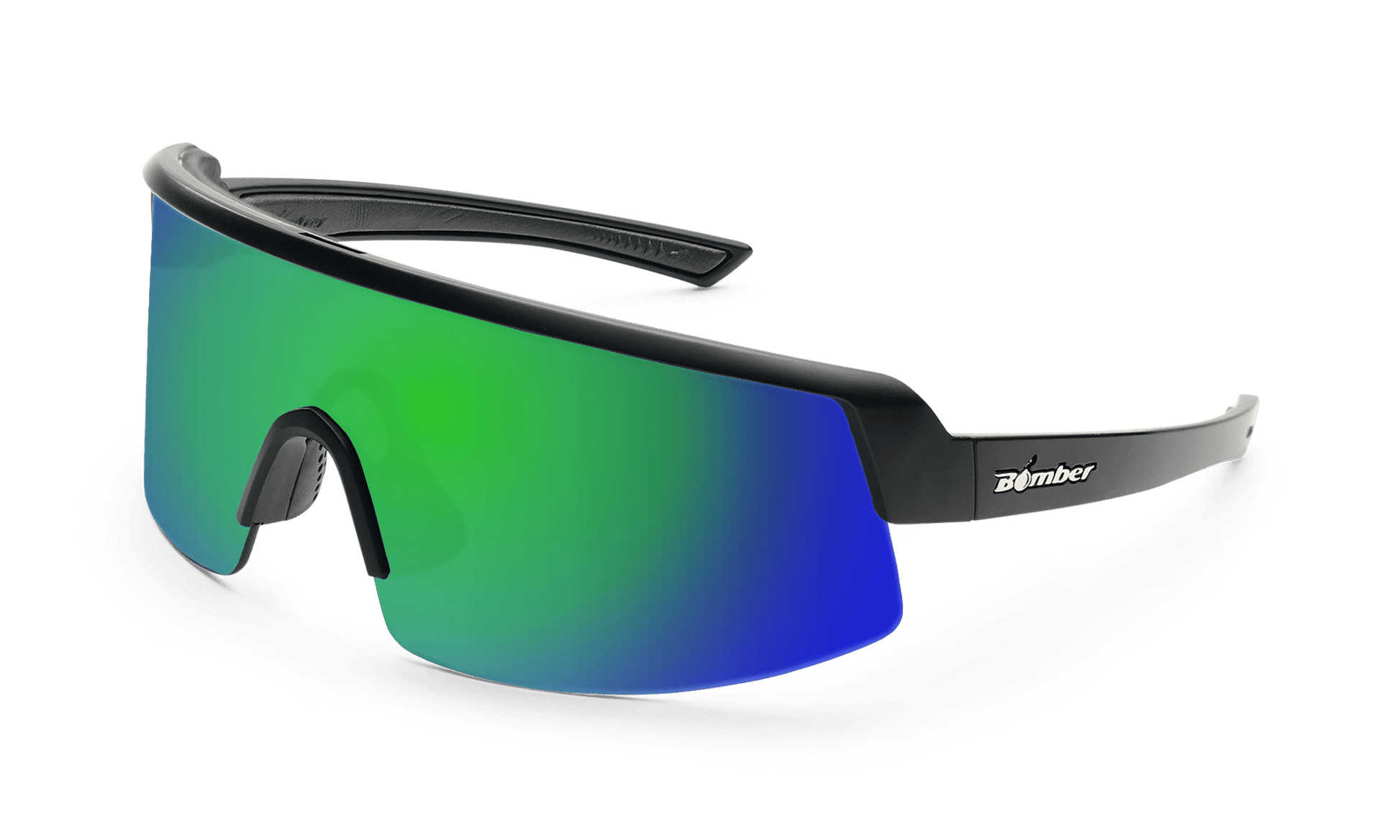 BOMB RIPPA Safety - Green Polarized Mirror - Safety Glasses - Bomber Eyewear - BRP111GM