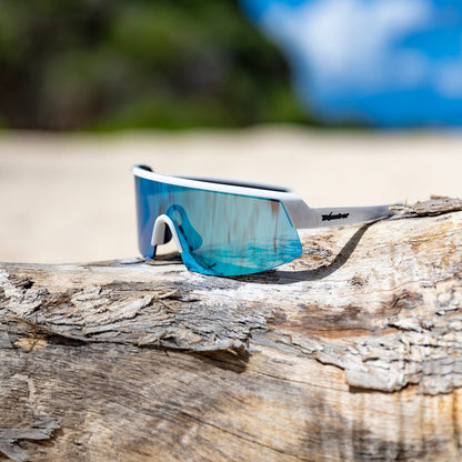 BOMB RIPPA Safety - Ice Blue Mirror White - Safety Glasses - Bomber Eyewear - BRP105ICE