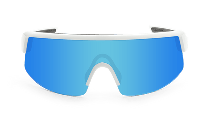 BOMB RIPPA Safety - Ice Blue Mirror White - Safety Glasses - Bomber Eyewear - BRP105ICE