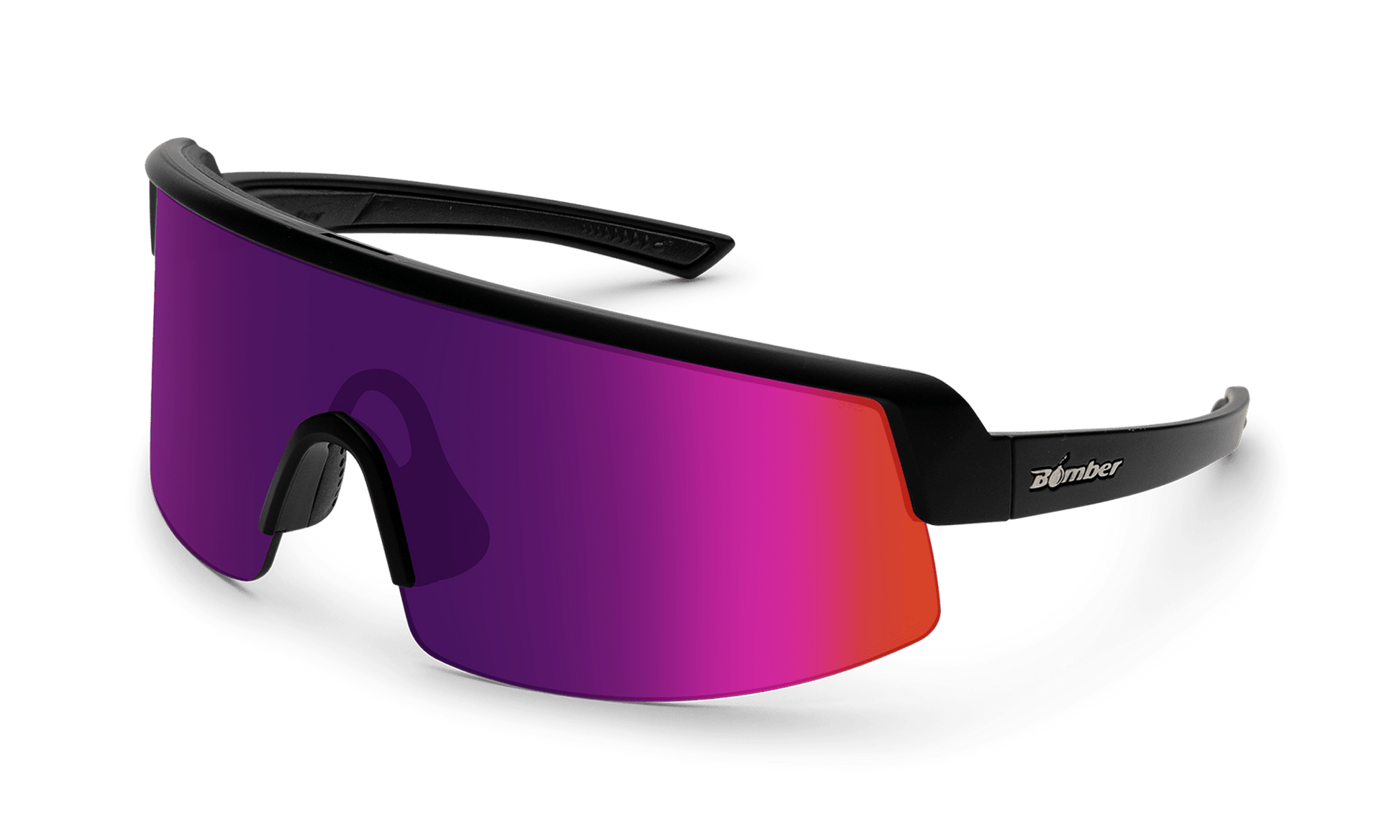 BOMB RIPPA Safety - Pink & Purple Polarized Mirror - Safety Glasses - Bomber Eyewear - BRP111PNK