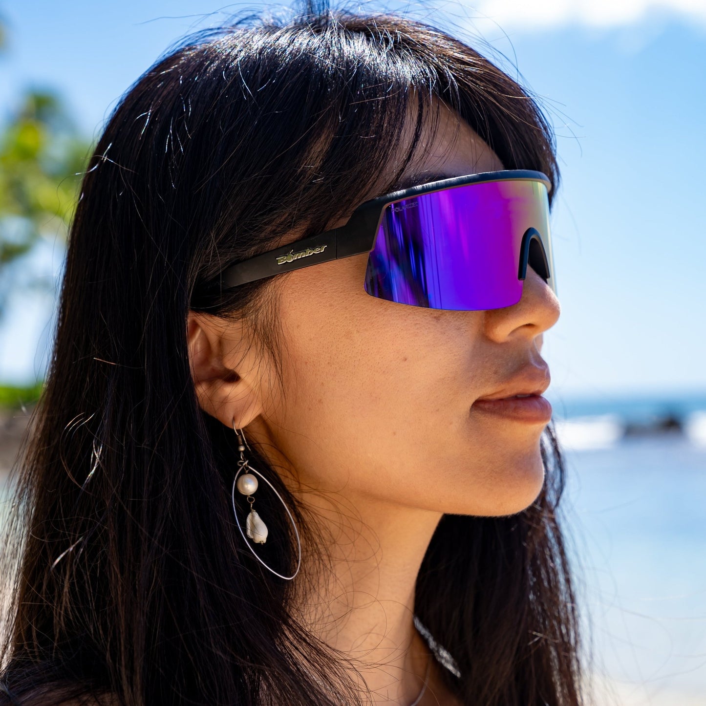 BOMB RIPPA Safety - Pink & Purple Polarized Mirror - Safety Glasses - Bomber Eyewear - BRP111PNK