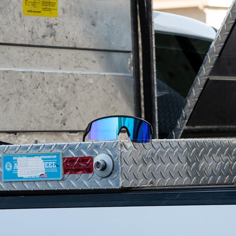 BOMB RIPPA Safety - Polarized Blue Mirror - Safety Glasses - Bomber Eyewear - BRP111BM