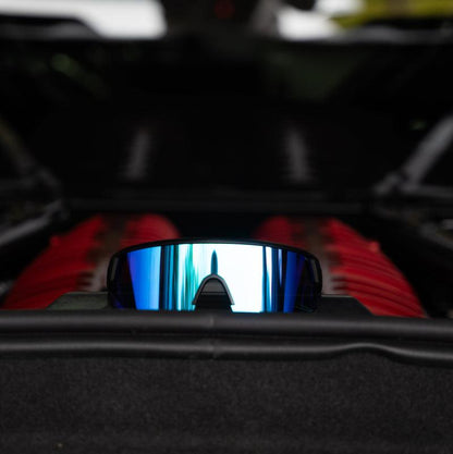 BOMB RIPPA Safety - Polarized Blue Mirror - Safety Glasses - Bomber Eyewear - BRP111BM