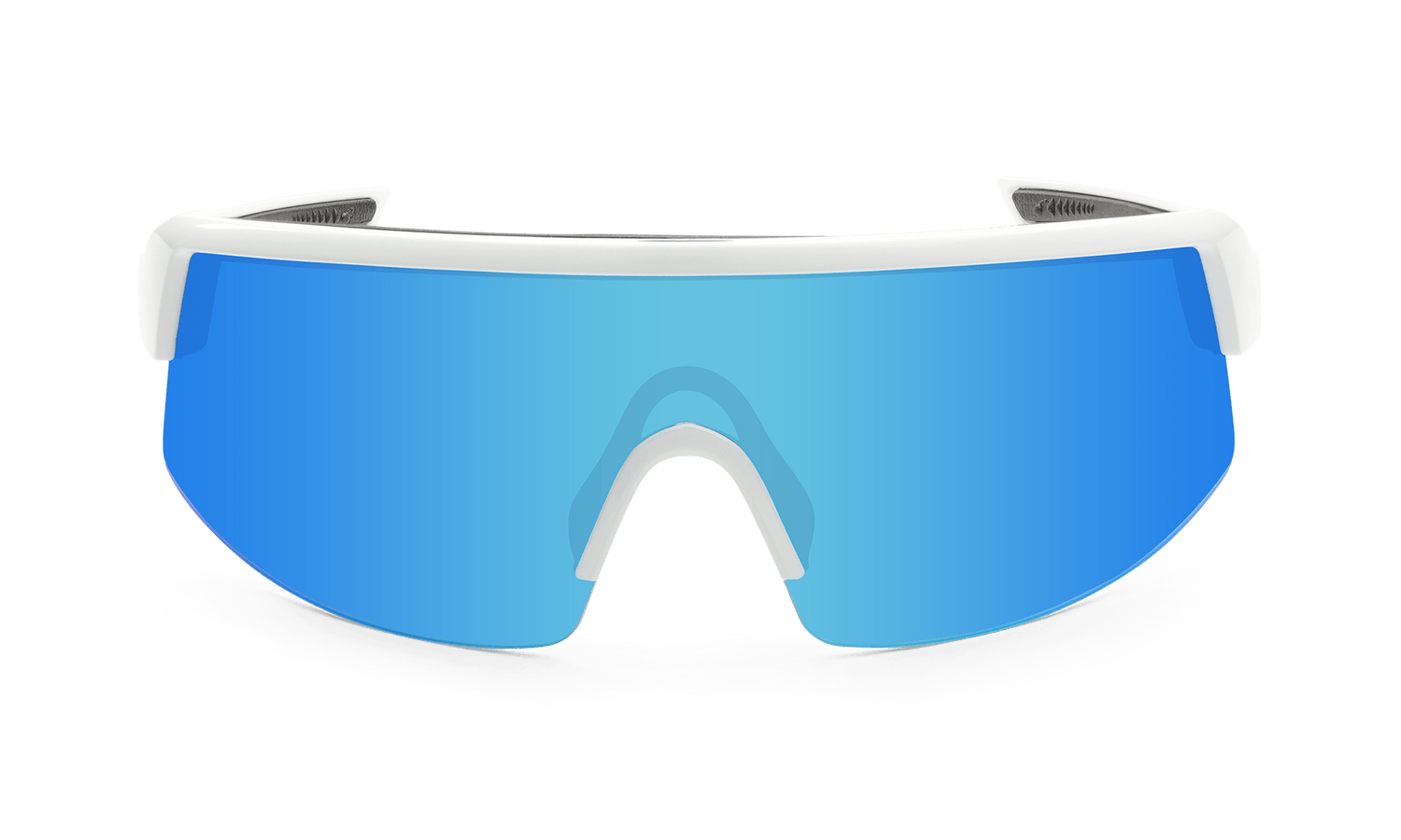 BOMB RIPPA Safety - Polarized Ice Blue Mirror White - Safety Glasses - Bomber Eyewear - BRP115ICE