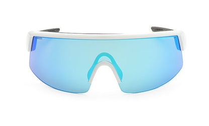 BOMB RIPPA Safety - Polarized Ice Blue Mirror White - Safety Glasses - Bomber Eyewear - BRP115ICE