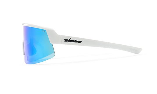 BOMB RIPPA Safety - Polarized Ice Blue Mirror White - Safety Glasses - Bomber Eyewear - BRP115ICE