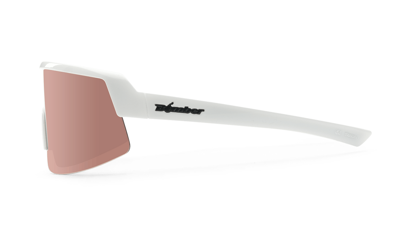 BOMB RIPPA Safety - Polarized Rose Gold Pink Mirror White - Bomber Eyewear - BRP115PM